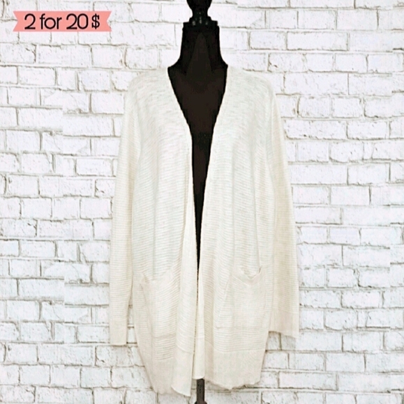 Terra & Sky Sweaters - Terra & Sky | Ribbed Knit Sweater - White